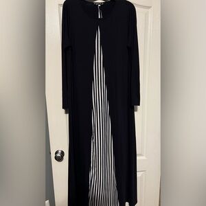 SHEIN Navy & White Striped Maxi Dress